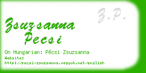 zsuzsanna pecsi business card